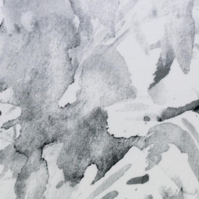 French Terry mit Modal | Angelina | grau weiß